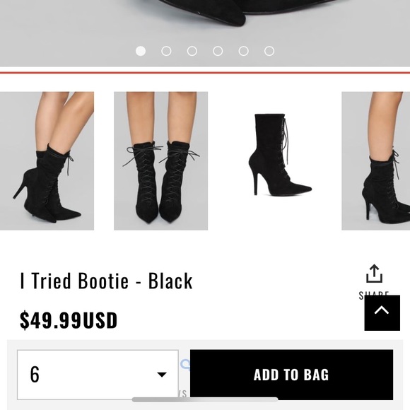 NEW NEVER WORN black lace up booties - Picture 6 of 6